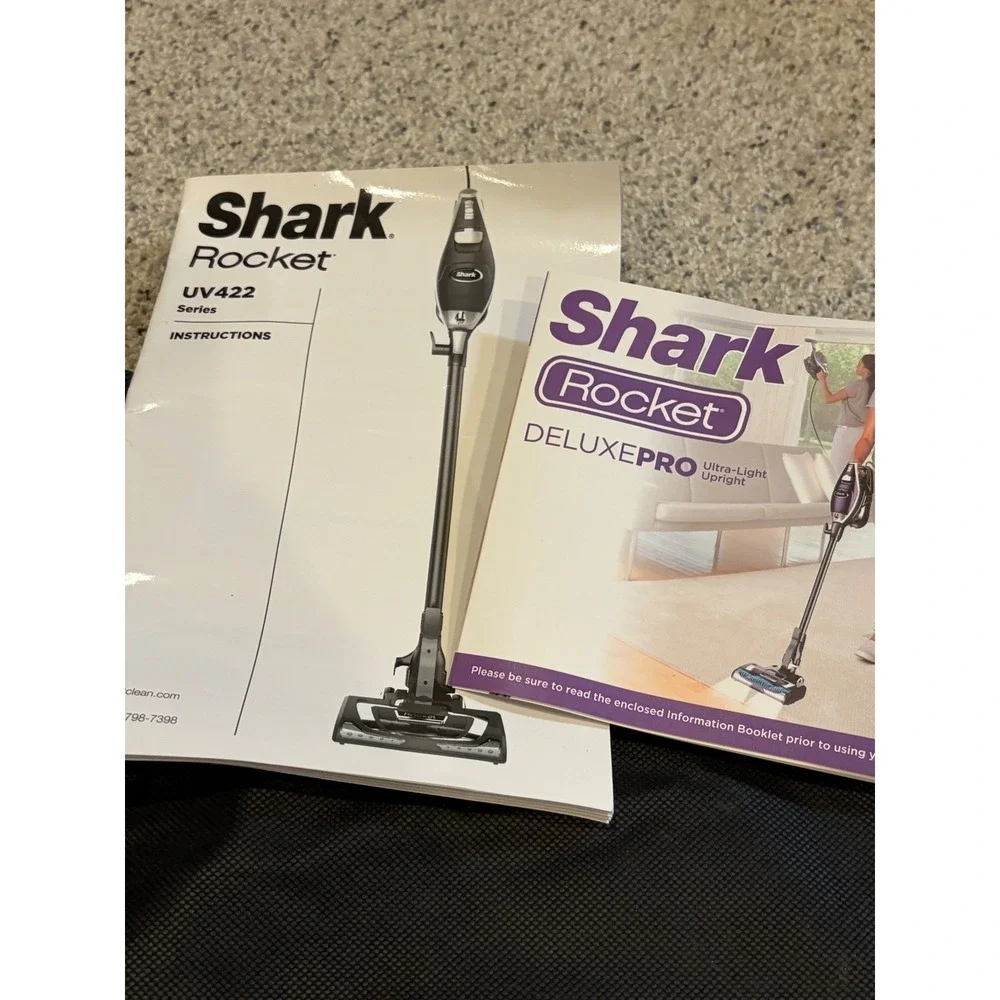 Shark Rocket UV422 DeluxePro Vacuum Accessory Kit Dust-Away Tools Bag Manuals